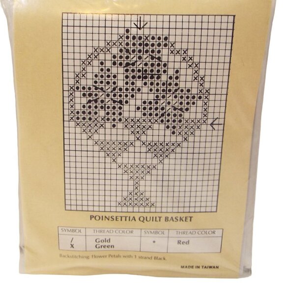 Traditions Counted Cross Stitch Kits –2 Pack- SLEDDING TEDDY & POINSETTA Set - Picture 4 of 11